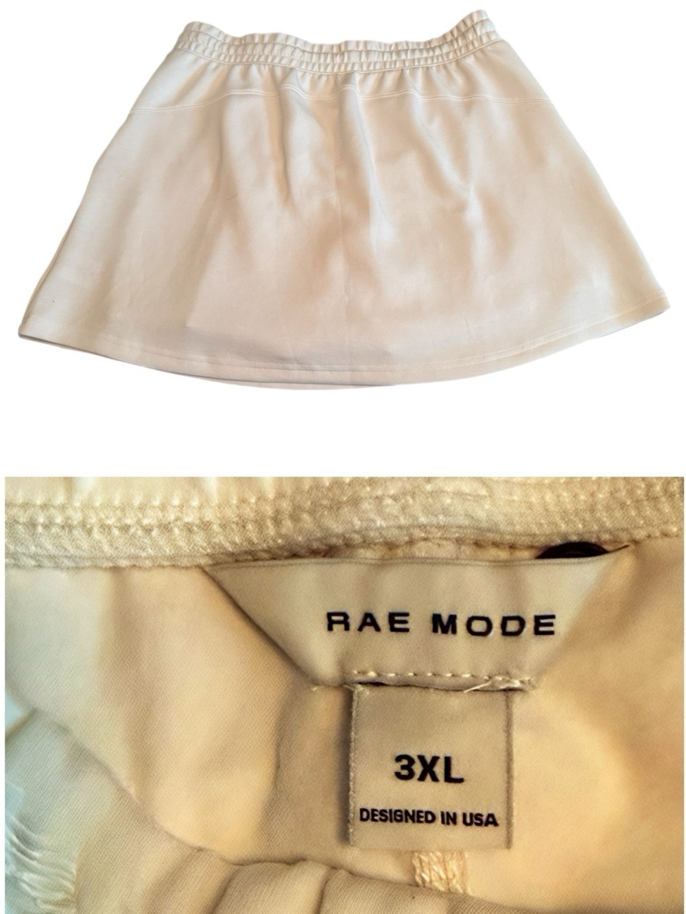 Rae Mode Athletic/Athleisure White Plus Size Skort (skirt + short) in 3X NWOT - Picture 8 of 15
